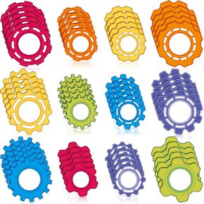 Junkin 60 Pcs Gears Bulletin Board Cutouts Science Board Colorful Cutouts for Bulletin Board Accents Science Themed Decoration Border for School Classroom Chalkboard Office Home