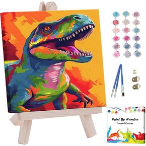 Artunion Framed Paint by Numbers Kit for Adults Beginners & Kids Ages 8-12,French Bulldog Paint by Number with Frame,Easy Dog Paint by Numbers Kit on Canvas 10 * 10 Inch Without Easel