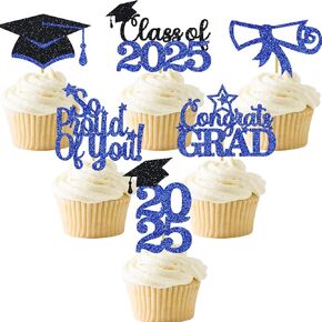 الأرجواني Gold Gold Cupcake Toppers 36pcs Glitter فخور بك اختيارات الطعام تهانينا in Kuwait