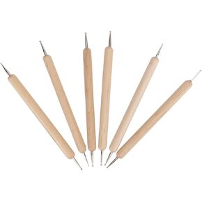 Homairate 6 Pcs Embossing Tool, Double End Tracing Dotting Stylus for Engraving, Drawing, Sculpture DIY, Nail Art, Clay Work