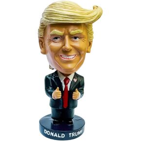 BobbleToons 5-Inch Donald Trump Bobblehead – Political Satire Cartoon Collectible Figure, Fun Desk Decor, Realistic Miniature, Ideal Gift for Political Enthusiasts, Durable Resin Build