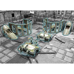 Battle Systems Sci-fi Terrain Medical Research Lab - 28-35mm RPG/Wargames / 40k Necromunda Card Scenery