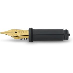 Kaweco Steel Nib Gold-Plated 190 Insert with Thread for PISTON SPORT I Premium Stainless Steel Fountain Pen Replacement Nib for Sport Piston Filler I Nib: F (Fine)