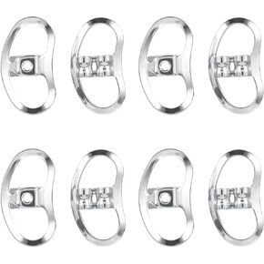 Lusofie 8 Pairs Earring Supports for Heavy Earrings - Comfort Invisible Lifters to Prevent Sagging & Pain, Earlobe Support Backs