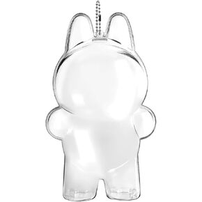 Protective Display Case for La bubu Standing(17cm/6.7in) – Clear PVC Storage Box with Keychain, Dustproof & Scratch-Resistant Collector Holder Accessories (Figure Not Included) 1 PSC