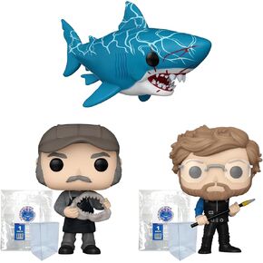Blue Salamander Emporium Plastic Protector Cases Bundle – Includes: Jaws 50th Anniversary – Great White Shark #1754 (Super 6-Inch), Quint #1755 and Matt Hooper #1756 Vinyl Figures
