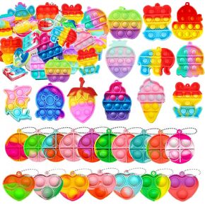 32pcs pop fidget Toys Party Fords for Kids ، Mini Keychains Treasue Box Toys for Classract