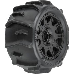 Pro-line Racing Dumont F/R Tires Mounted 12mm Hex Black Raid 4 for Arrma Granite Grom PRO1031110