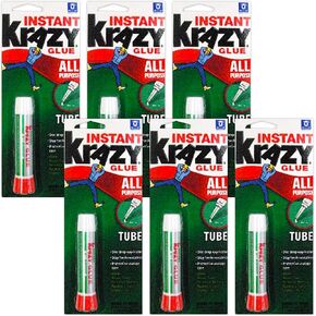 Krazy Glue All Purpose, Precision-Tip Applicator, 0.07oz (6 Pack) - Clear Gel Adhesive for Arts, Crafts, Repairs & Restorations