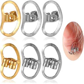 Earring Backs for Heavy Earrings 6 PCS Adjustable Earring Support Lifters for Droopy Ears Large Ears Stretched Earlobes Secure Backers for Heavy Ear Ornaments Jewelry