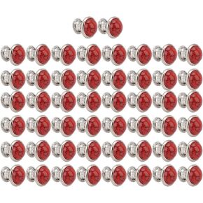 50pcs 8mm DIY Buttons Turquoise Rapid Rivets Studs DIY Leathercraft for Bag Shoes Bracelet Tandy Leather(#3)