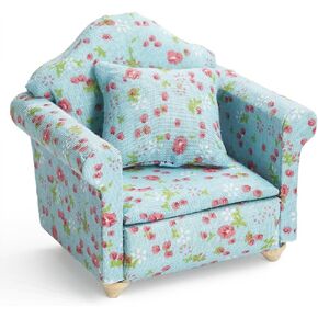 Odoria 1/12 Miniature Chair Armchair Dollhouse Furniture Accessories, Khaki