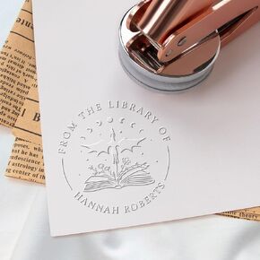 Personalized Book Embosser – Custom Book Stamp for Book Lovers, Library, and Personalized Gifts, Perfect for Marking Your Collection