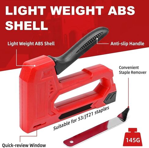 Pneumatic Upholstery Stapler Heavy-Duty Hand Staple Gun with 1000 Staples Light Duty Stapler and Nail Gun Use for Woodworking DIY Crafts in Saudi Arabia