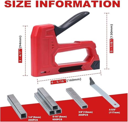 Pneumatic Upholstery Stapler Heavy-Duty Hand Staple Gun with 1000 Staples Light Duty Stapler and Nail Gun Use for Woodworking DIY Crafts in Saudi Arabia