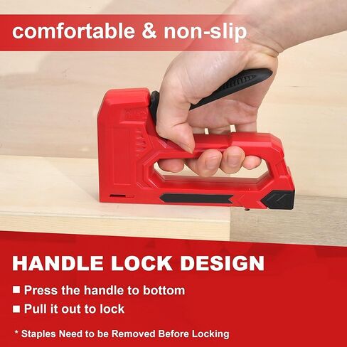 Pneumatic Upholstery Stapler Heavy-Duty Hand Staple Gun with 1000 Staples Light Duty Stapler and Nail Gun Use for Woodworking DIY Crafts in Saudi Arabia