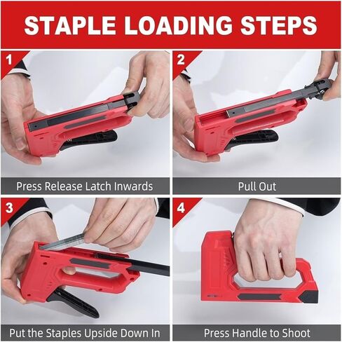 Pneumatic Upholstery Stapler Heavy-Duty Hand Staple Gun with 1000 Staples Light Duty Stapler and Nail Gun Use for Woodworking DIY Crafts in Saudi Arabia