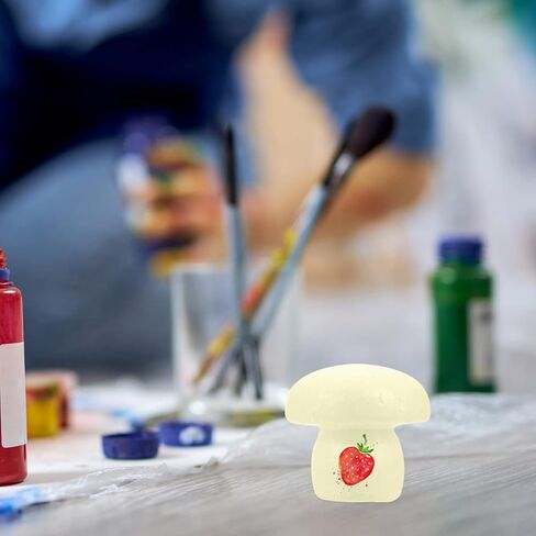 Mushrooms White 5 Pcs DIY Graffiti Foam Models Kids Painting Toys Handmade Foam Model Decoration DIY Foam Craft Kits in Saudi Arabia