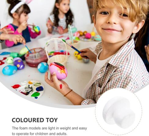 Mushrooms White 5 Pcs DIY Graffiti Foam Models Kids Painting Toys Handmade Foam Model Decoration DIY Foam Craft Kits in Saudi Arabia