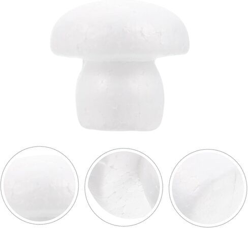 Mushrooms White 5 Pcs DIY Graffiti Foam Models Kids Painting Toys Handmade Foam Model Decoration DIY Foam Craft Kits in Saudi Arabia