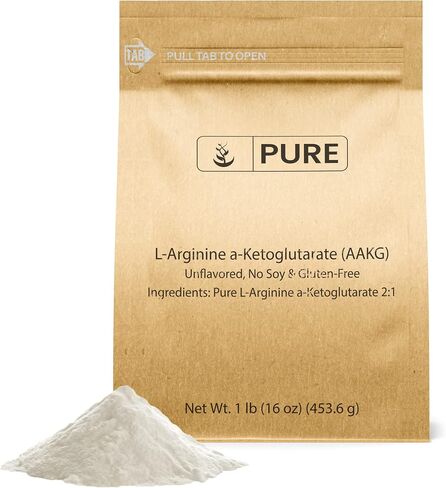 Pure Original Ingredients L-Arginine a-Ketoglutarate (AAKG) Powder, 1 lb, Unflavored, Non-GMO, Resealable & Eco-Friendly Packaging in Saudi Arabia
