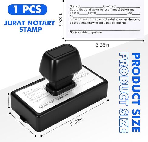 Marspark 2 PCS Custary Stamps تشمل الإقرار وختم ختم ختم الحبر الذاتي لوازم الختم العام للتقلبات والاشتراك ، 1.38 × 3.35 بوصة in Saudi Arabia