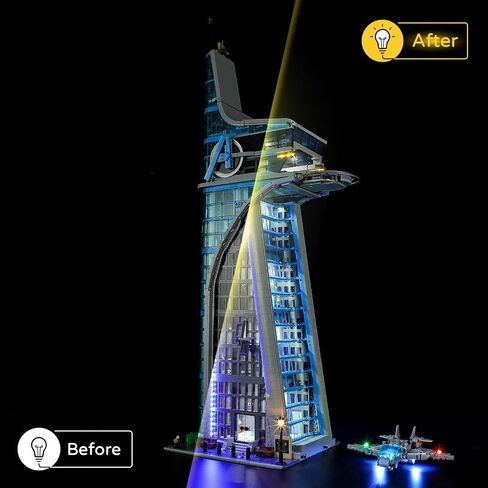 مصباح LED من YEABRICKS لنموذج مكعبات بناء Lego 76223 Marvel Nano Gauntlet (مجموعة Lego غير متضمنة) in Kuwait