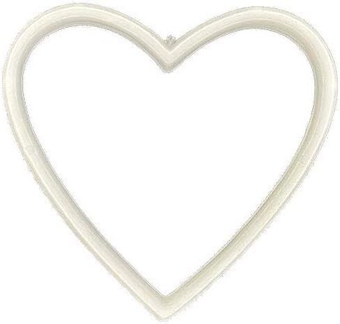 Plastic Heart Rings 12 Pieces - for Arts & Crafts and DIY's (3" Inch Ring) (White) in Saudi Arabia