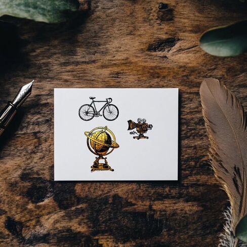 GLOBLELAND Vintage Postcard Cling Rubber Stamp Postage Postmark 7.1x8.7inch Clear Stamps Embossing Stamp Seal for DIY Scrapbooking and Card Making Paper Craft Decor in Saudi Arabia