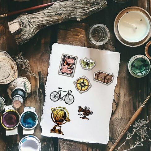 GLOBLELAND Vintage Postcard Cling Rubber Stamp Postage Postmark 7.1x8.7inch Clear Stamps Embossing Stamp Seal for DIY Scrapbooking and Card Making Paper Craft Decor in Saudi Arabia