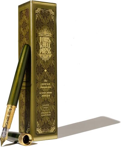 | Joule Fountain Pen | Juniper Moss | Double Gold Plated, Sapphire Lacquer Finish | Two-Tone Steel Nib | Leather Sleeve/Fine in Kuwait