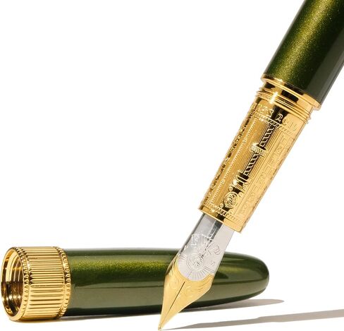| Joule Fountain Pen | Juniper Moss | Double Gold Plated, Sapphire Lacquer Finish | Two-Tone Steel Nib | Leather Sleeve/Fine in Kuwait