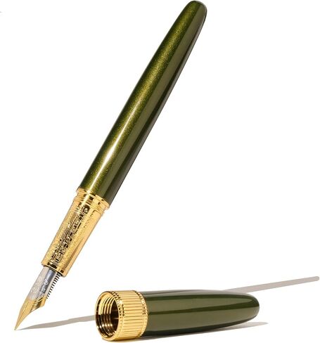 | Joule Fountain Pen | Juniper Moss | Double Gold Plated, Sapphire Lacquer Finish | Two-Tone Steel Nib | Leather Sleeve/Fine in Kuwait