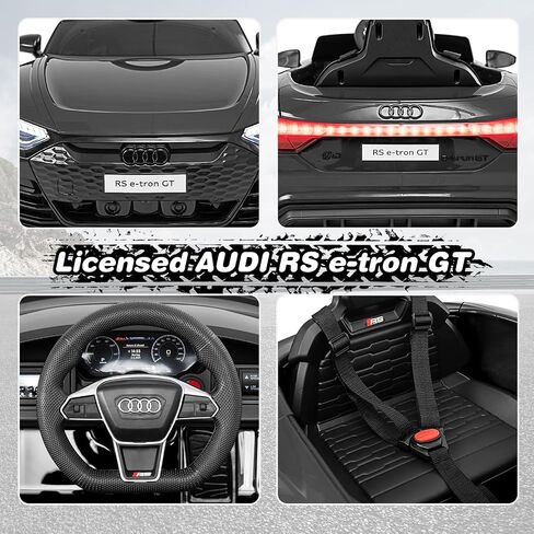 olakids Kids Ride On Car ، Audi RS E-Tron GT 12V سيارة كهربائية مع التحكم عن بعد ، لعبة الأطفال الصغار التي تعمل بالبطارية مع تعليق الربيع ، المصابيح الأمامية ، الموسيقى ، MP3 ، USB ، TF (أحمر) in Saudi Arabia