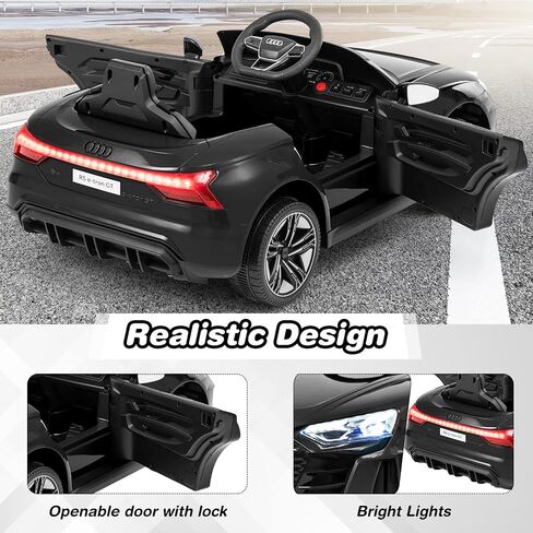 olakids Kids Ride On Car ، Audi RS E-Tron GT 12V سيارة كهربائية مع التحكم عن بعد ، لعبة الأطفال الصغار التي تعمل بالبطارية مع تعليق الربيع ، المصابيح الأمامية ، الموسيقى ، MP3 ، USB ، TF (أحمر) in Saudi Arabia
