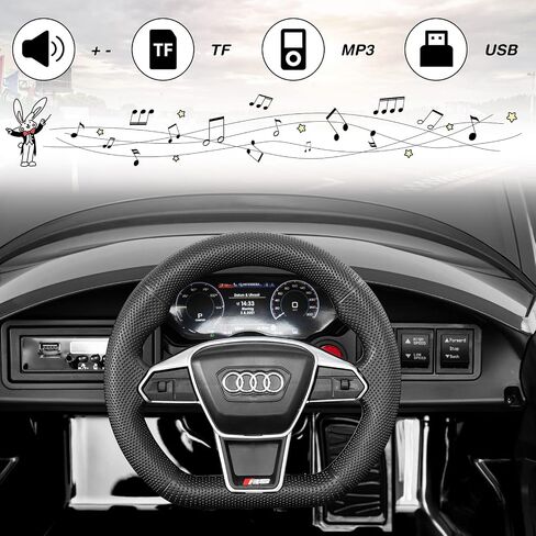olakids Kids Ride On Car ، Audi RS E-Tron GT 12V سيارة كهربائية مع التحكم عن بعد ، لعبة الأطفال الصغار التي تعمل بالبطارية مع تعليق الربيع ، المصابيح الأمامية ، الموسيقى ، MP3 ، USB ، TF (أحمر) in Saudi Arabia