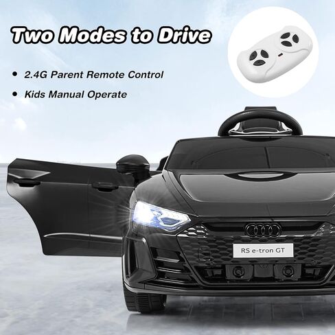 olakids Kids Ride On Car ، Audi RS E-Tron GT 12V سيارة كهربائية مع التحكم عن بعد ، لعبة الأطفال الصغار التي تعمل بالبطارية مع تعليق الربيع ، المصابيح الأمامية ، الموسيقى ، MP3 ، USB ، TF (أحمر) in Saudi Arabia