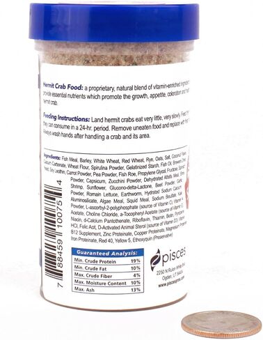 HBH Variety Bites Hermit Crab Food - Hermit Crabs Need A Nutritious Diet to Ensure Lively Behavior and Growth - Our Live Hermit Crab Food Contains Vitamin Enriched Ingredients (2.25 oz) in Kuwait