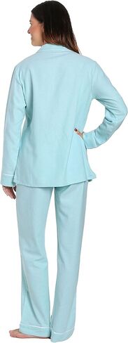 Noble Mount Flannel Pajamas for Women, 2Pc Lightweight Flannel Womens Pajama Sets in Kuwait