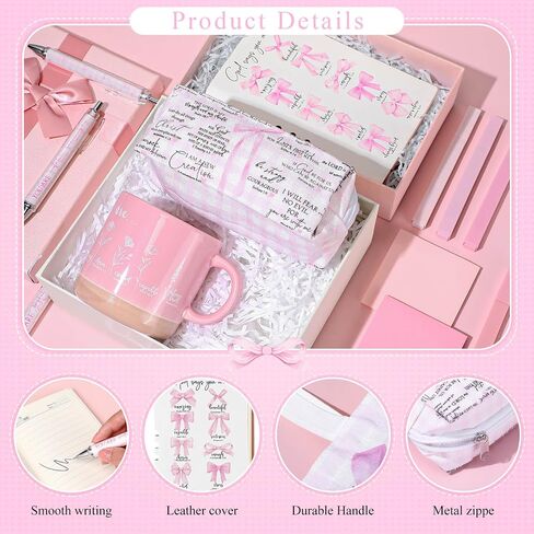 25 Pcs Bible Journaling Kit Ceramic Mug Canvas Bag Leather Notebook Highlighter Pen Pouch Sticky Notes Paper Clip Study Supplies Christian Gift for Women Teacher VBS(Green,Bible Verse) in Saudi Arabia
