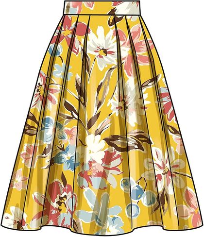 Simplicity Misses' Pleated Skirts Sewing Pattern Kit, Code S9711, Sizes 4-6-8-10-12, Multicolor in Saudi Arabia