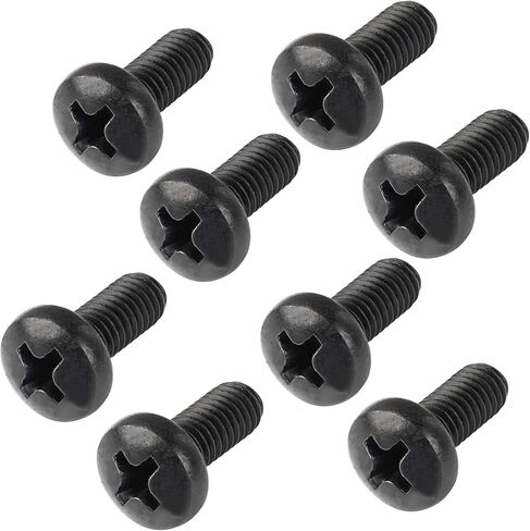 براغي لوحة ترخيص سوداء لـ Tesla وBMW، رأس مقلاة آلة فيليبس 18-8، من الفولاذ المقاوم للصدأ، مسمار M5-0.8 × 12 مم (عبوة من 8) in Kuwait