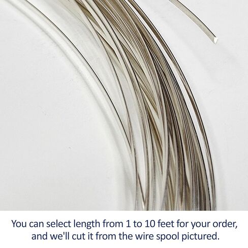 16 مقياس ، نصف الجولة ، نصف صلبة ، 925 سلك الفضة الاسترليني - 1 قدم - لفن المجوهرات من Wizart in Kuwait