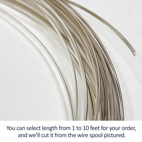 16 مقياس ، نصف الجولة ، نصف صلبة ، 925 سلك الفضة الاسترليني - 1 قدم - لفن المجوهرات من Wizart in Kuwait