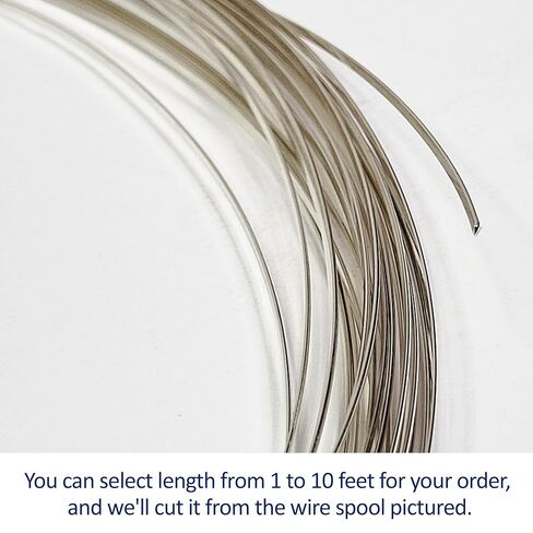 16 مقياس ، نصف الجولة ، نصف صلبة ، 925 سلك الفضة الاسترليني - 1 قدم - لفن المجوهرات من Wizart in Kuwait