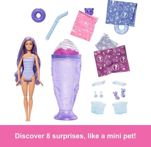 Barbie Pop Reveal Series Fashion Doll & Accessories Set, Treat Series, Donut Dreams Theme with Pet, 8 Surprises Include Color Change in Saudi Arabia