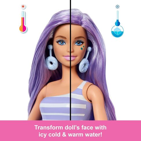 Barbie Pop Reveal Series Fashion Doll & Accessories Set, Treat Series, Donut Dreams Theme with Pet, 8 Surprises Include Color Change in Saudi Arabia