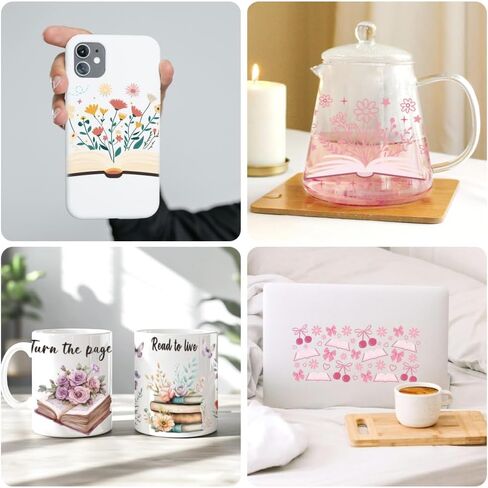 Peacoblue UV DTF Cup Transfer Wraps Stickers Forest Deer, 10 Sheets Waterproof Custom Vinyl 16oz Coffee Glass Cup Tumbler Bottle Mug Decals for Men Women in Saudi Arabia
