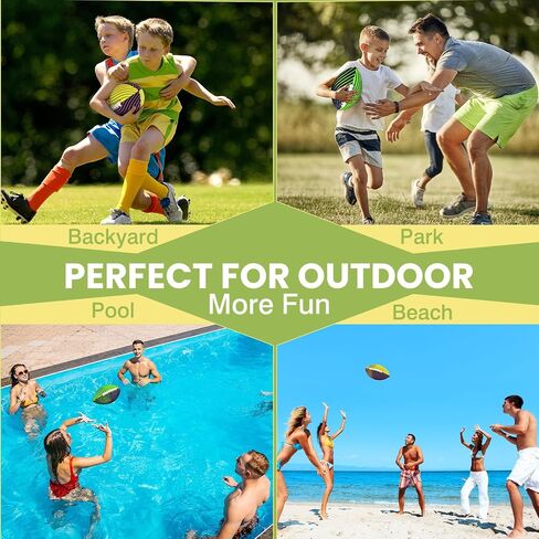 2Pcs Waterproof Football for Kids Ages 3-12, All-Weather Youth Training Football for Beach/Backyard/Grass(Green) in Saudi Arabia