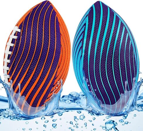 2Pcs Waterproof Football for Kids Ages 3-12, All-Weather Youth Training Football for Beach/Backyard/Grass(Green) in Saudi Arabia
